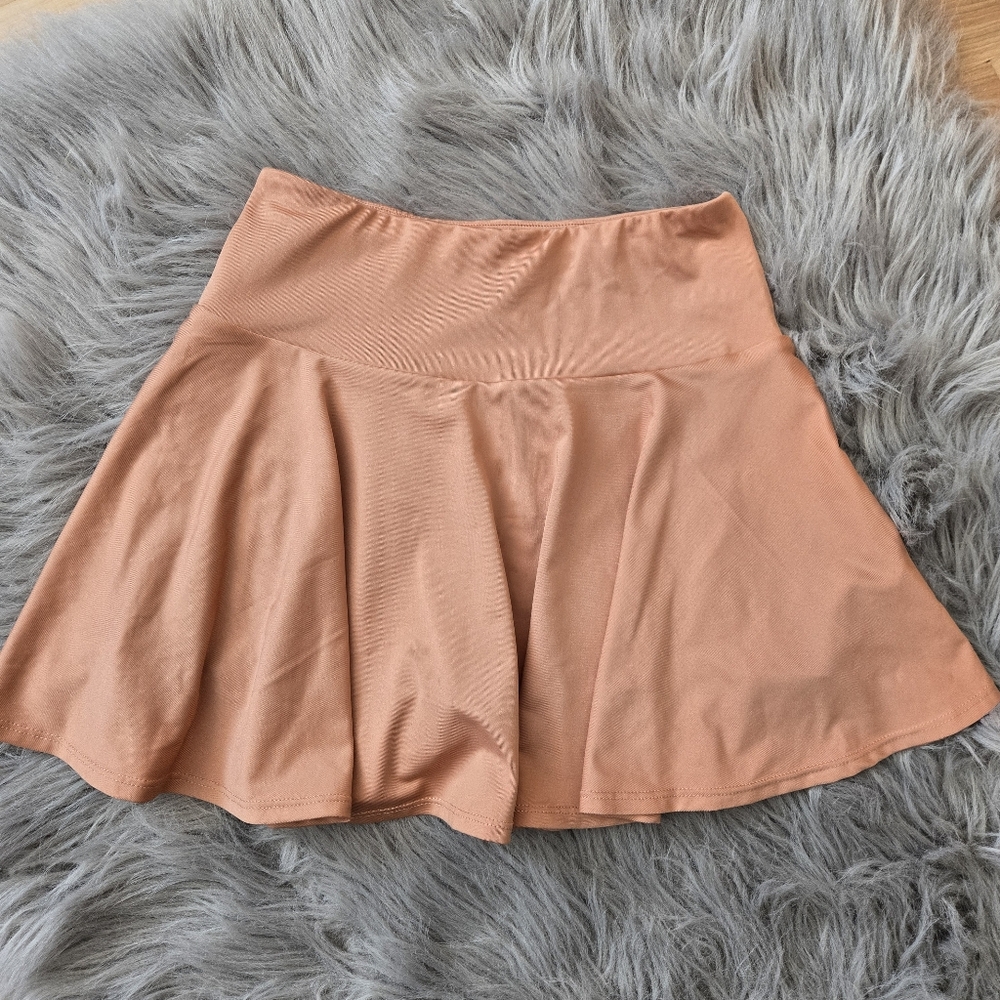 Forever 21 Stretchy Peach Skort Skirt